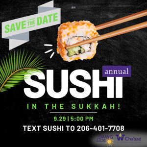 Annual JewDub Sushi in the Sukkah