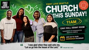 Come Find Your People – Church this Sunday with First Love UW